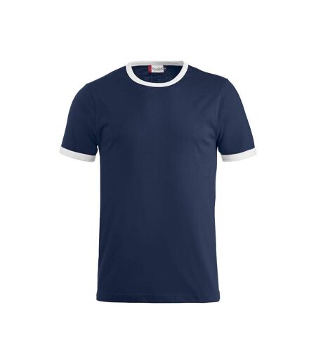 T-shirt Nome Adulte Bleu Marine Blanc Clique