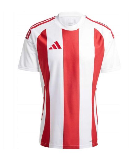 Maillot De Foot Style À Rayures Homme Blanc Rouge Adidas
