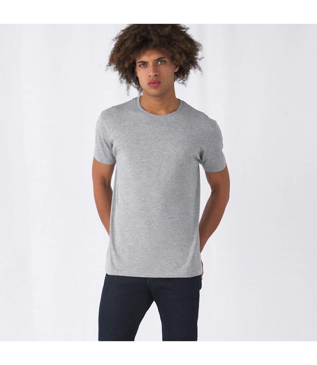 B&C Mens Organic E150 T-Shirt (Heather Gray)