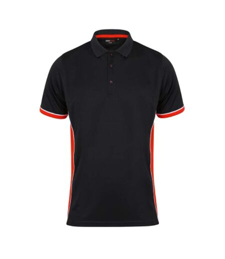 Topcool polo sport homme noir/rouge/blanc Finden & Hales