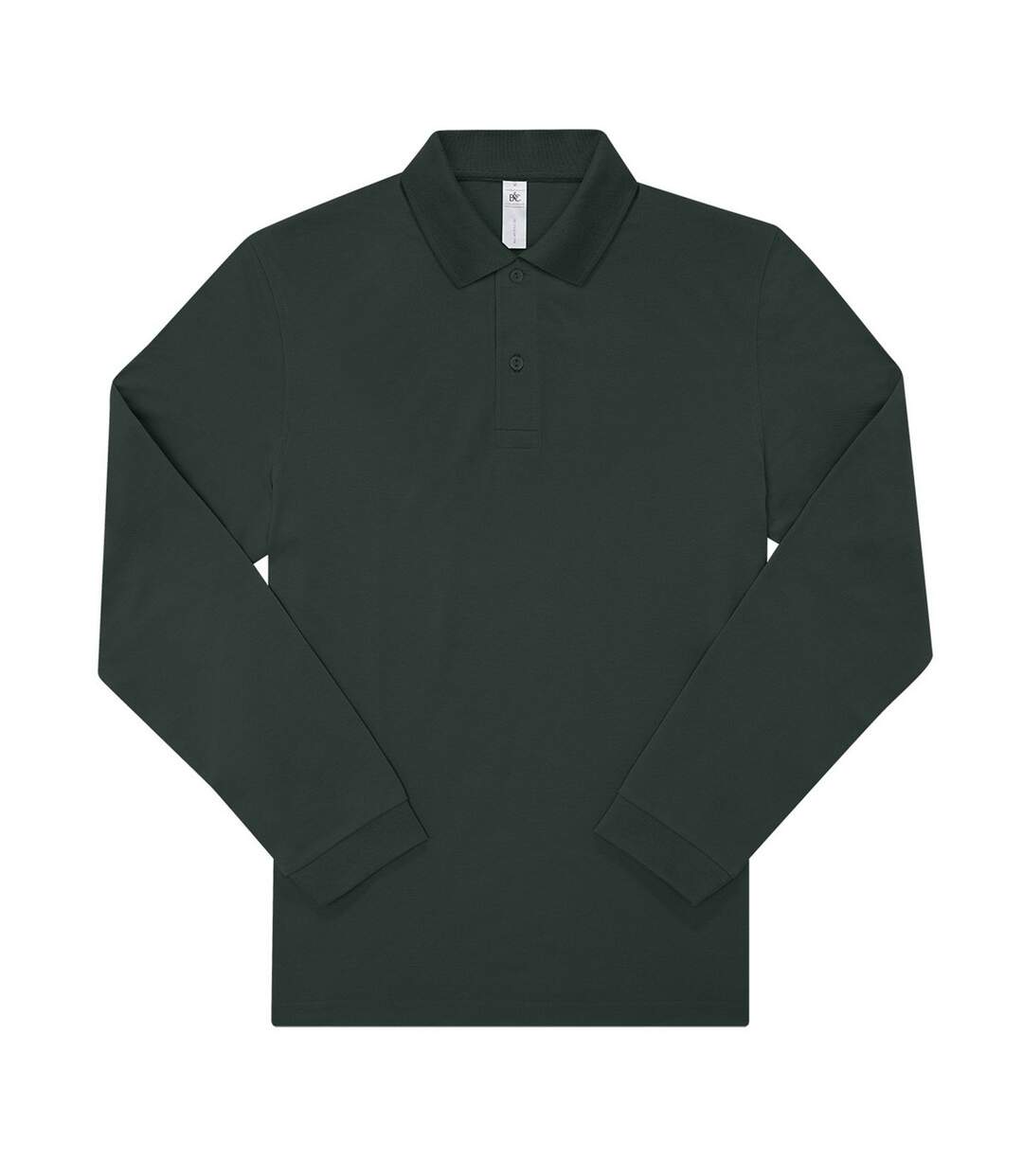 Mens My Long-sleeved Polo Shirt Dark Forest B&C-1