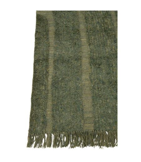 Tapis Déco en Laine Lignes Arrondies 200x300cm Kaki