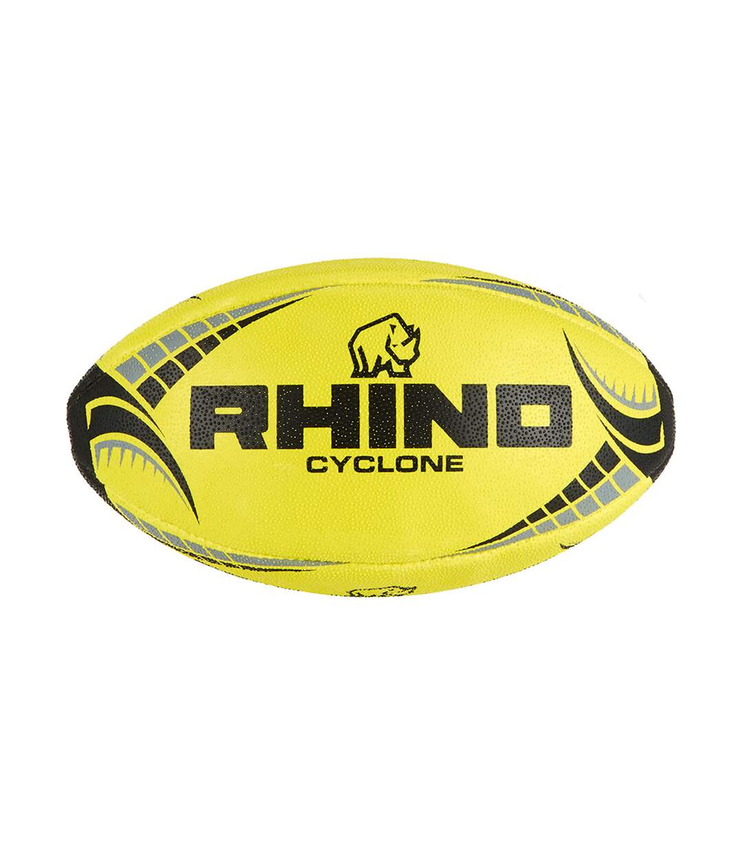 Ballon de rugby cyclone taille 5 jaune fluo Rhino