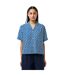Chemise Manches Courtes Motif/style Géométrique Femme Blanc Bleu Lacoste-1