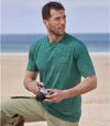 Pack of 3 Men's Sporty T-Shirts - Burgundy Blue Green Atlas For Men