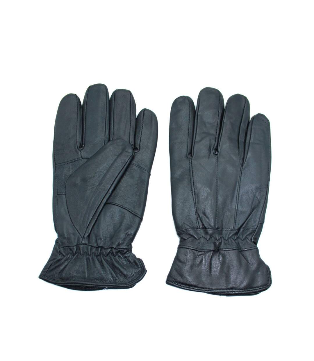 Gants en cuir Noir-1