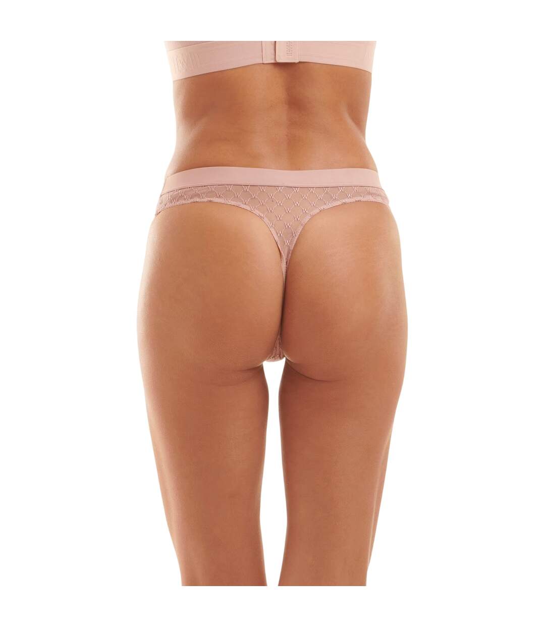 Womens/ladies Monogram Thong Pink Wolf-3