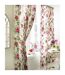 Peony vibrant colored floral pleat curtains 66in x 90in fuchsia Furn