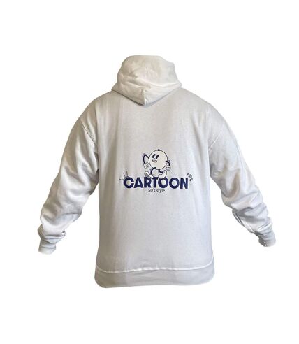 Sweat-shirt à capuche motif CARTOON - homme - blanc
