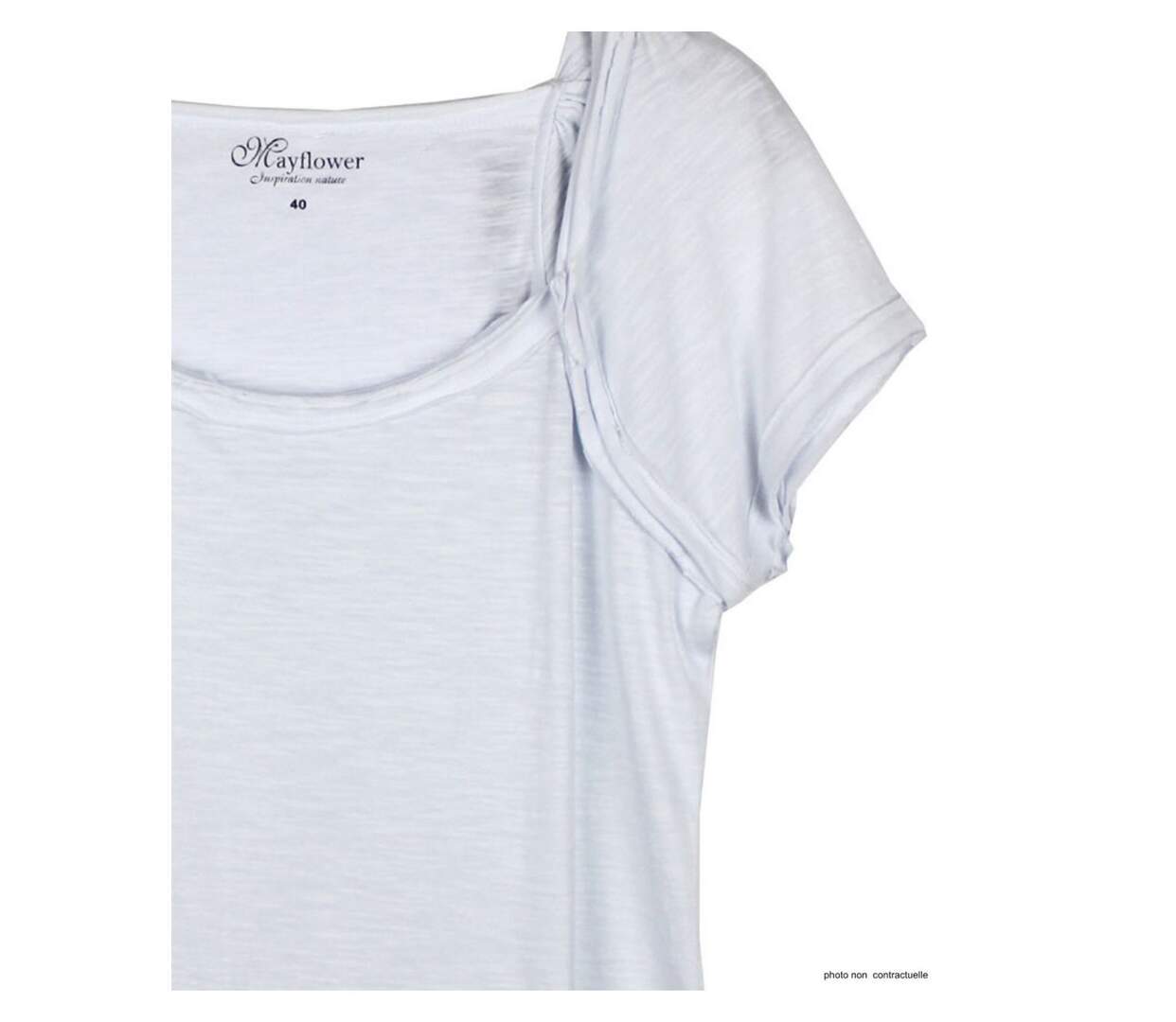 Tee-shirt MAYFLOWER VF023L en coton flammé : le basique chic et ultra-confort-4