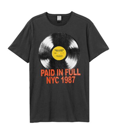T-shirt Paid In Full Record Adulte Charbon Amplified