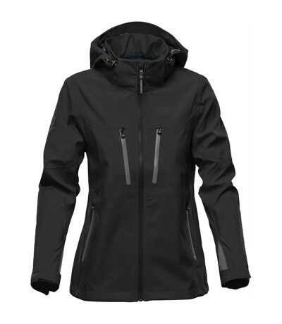 Stormtech Womens/Ladies Patrol Hooded Soft Shell Jacket (Black/Carbon) - UTPC4501