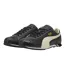 Mens Sprint Cowhide Leather Lace Up Trainers Black White Puma-4