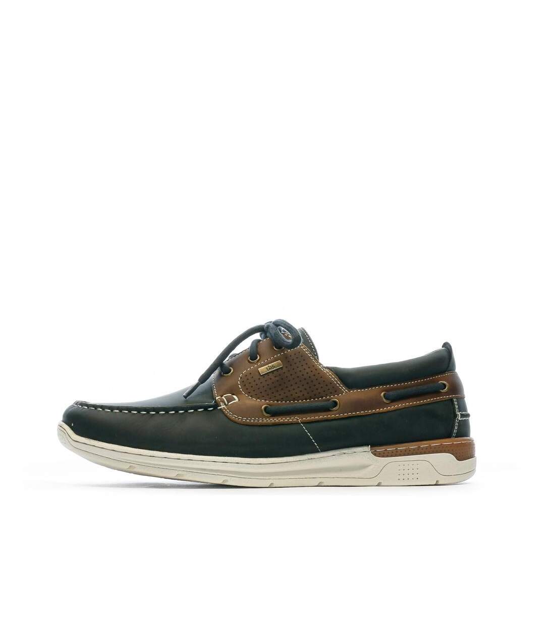 Chaussures bateaux marine/marron homme tbs matboat-1