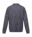 Regatta Mens Kaison Marl Knitted Half Zip Sweater (Navy)