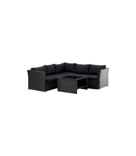 Salon d'Angle de Jardin Haiti 194cm Noir