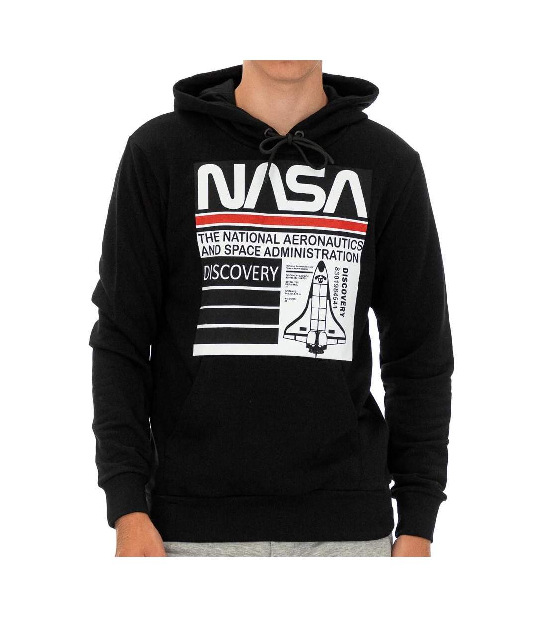 Sweat à capuche noir homme nasa 59h - m-1