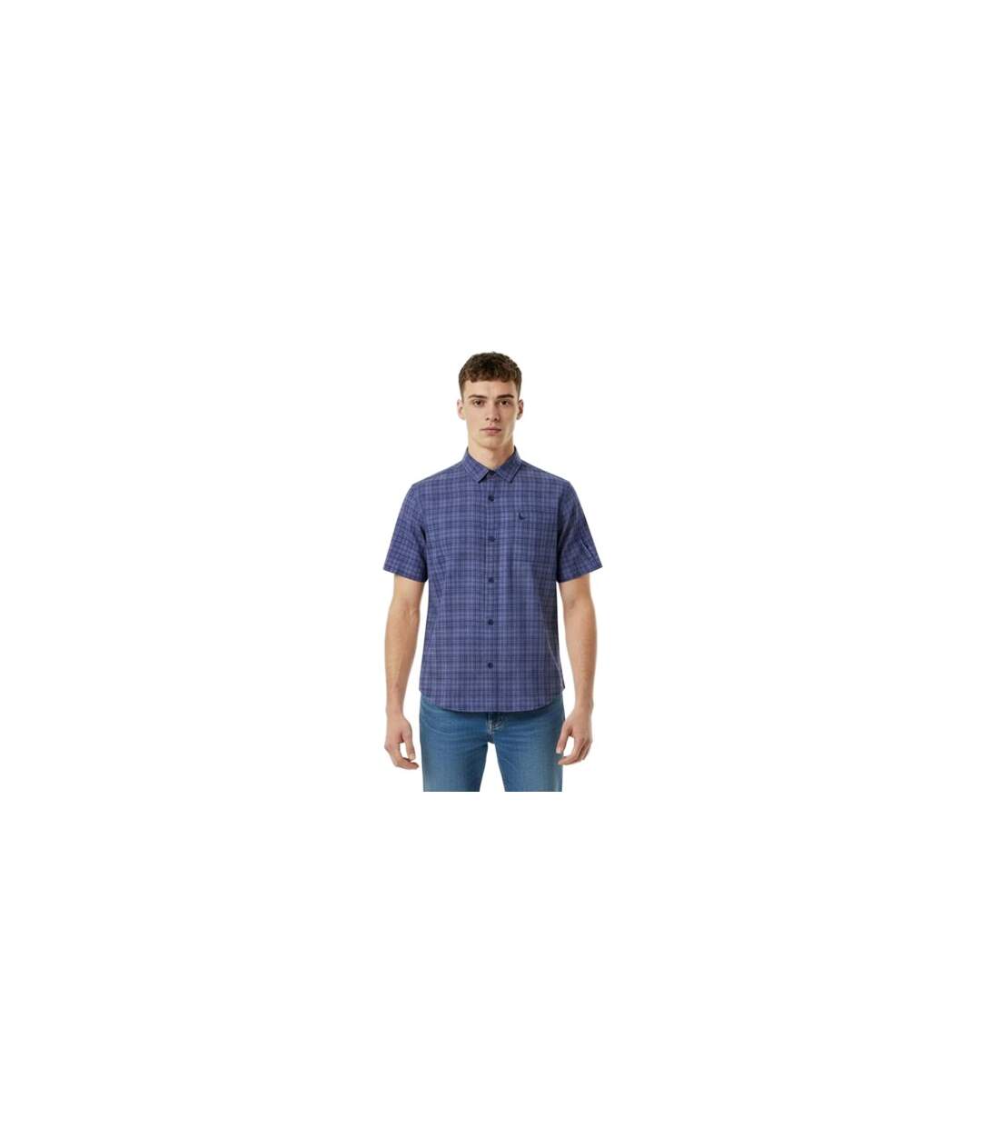 Mens Checked Pocket Shirt Indigo Jack Wills-1