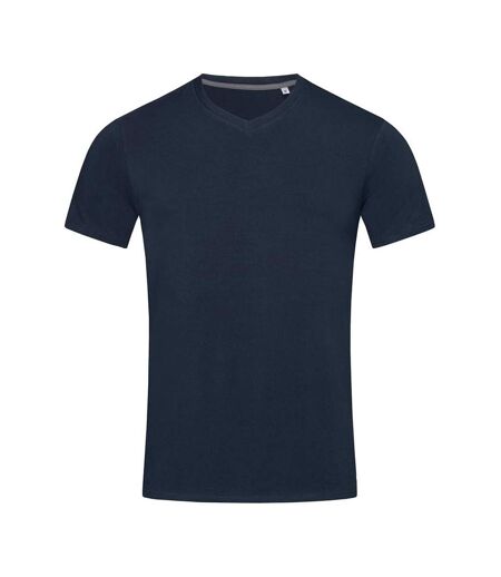 T-shit Col V Homme Bleu Stedman