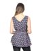 Tunique femme sans manches motif liberty col V élastiquée sous poitrine voile doublé LAVAND-2