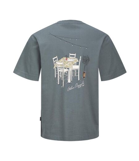 T-shirt bleu/gris homme jack & jones rislington - l