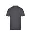 Polo Motif/style Uni Homme Gris Clair Chiné Noir James And Nicholson-2