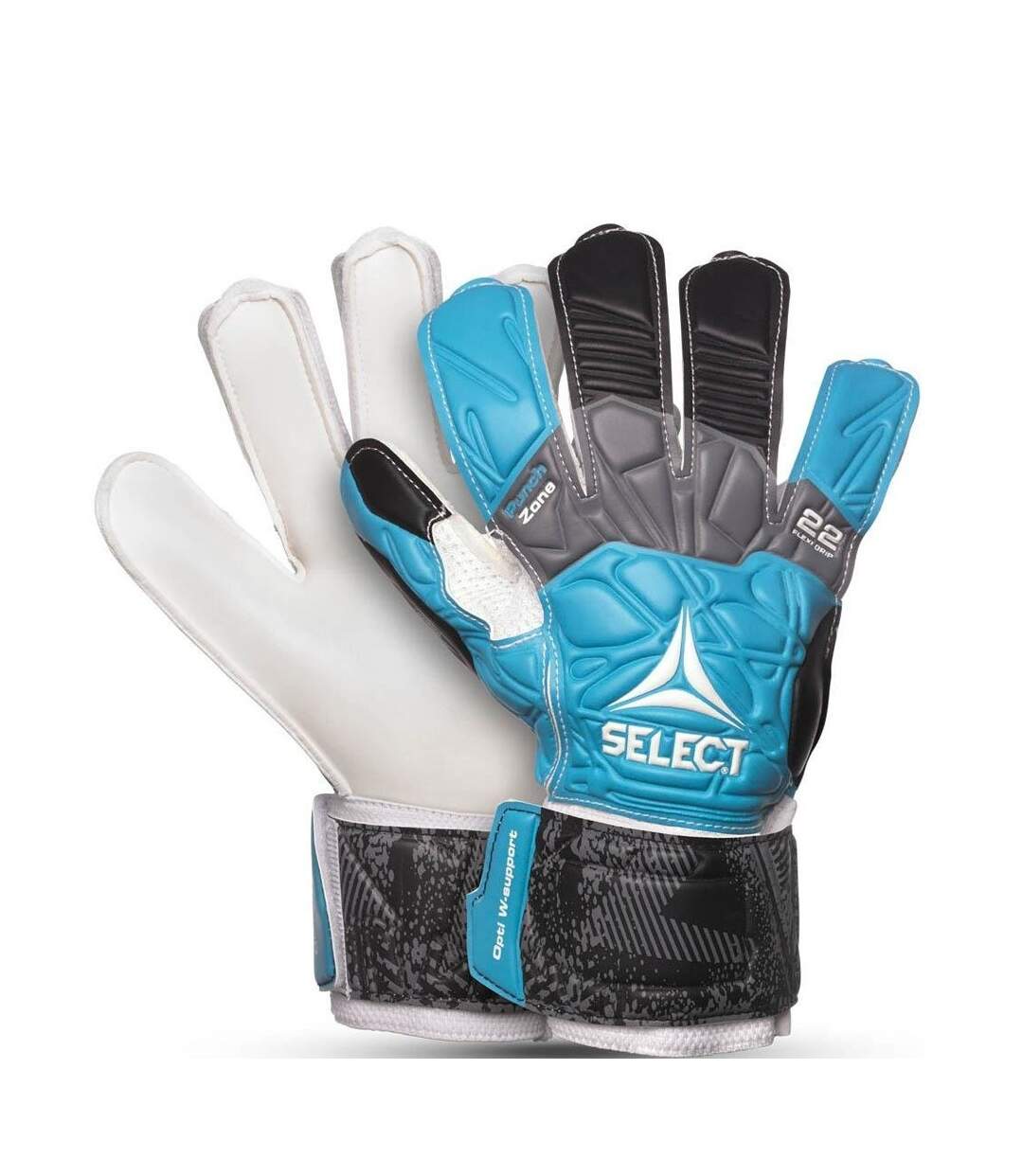 Gants De Gardien De But Flexi Adulte Noir Bleu Select-3