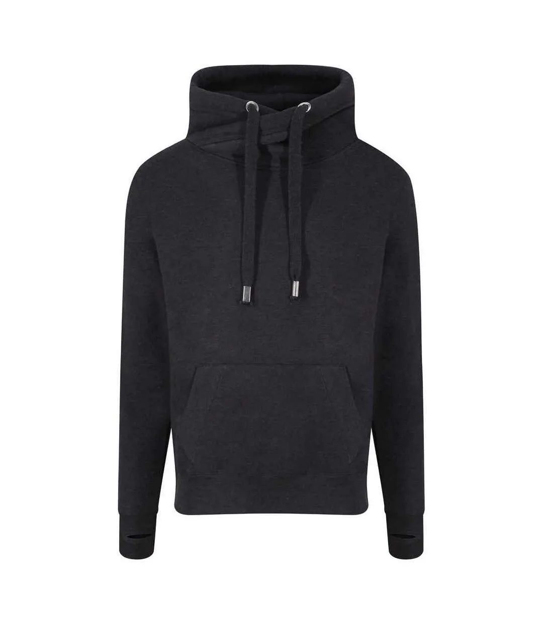 Sweat À Capuche Adulte Noir Anthracite Awdis-1