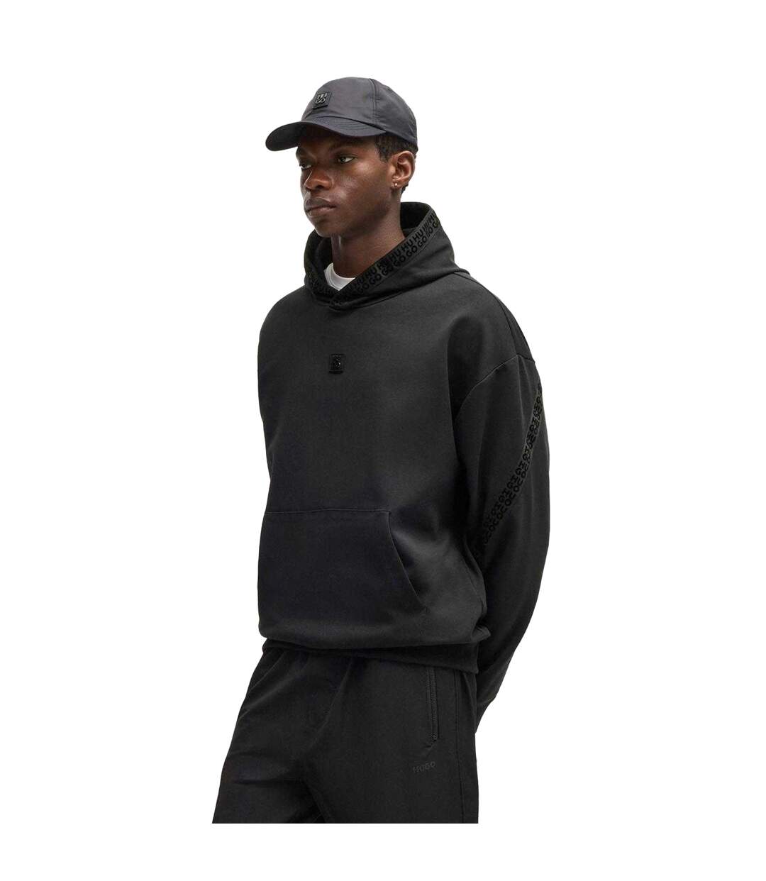 Sweat À Capuche Dagarito Homme Noir Hugo-1