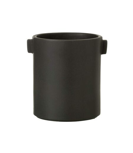 Paris Prix - Cache-pot Design handle 17cm Noir