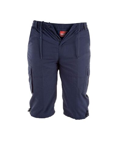 Duke Mens Mason Kingsize Cargo Capri Shorts (Navy) - UTDC250