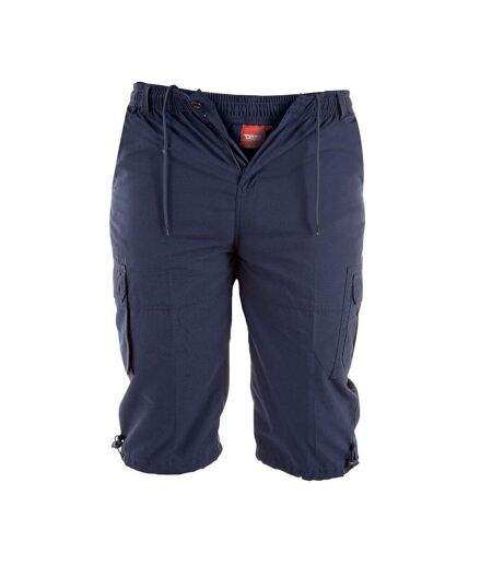 Duke Mens Mason Kingsize Cargo Capri Shorts (Navy) - UTDC250