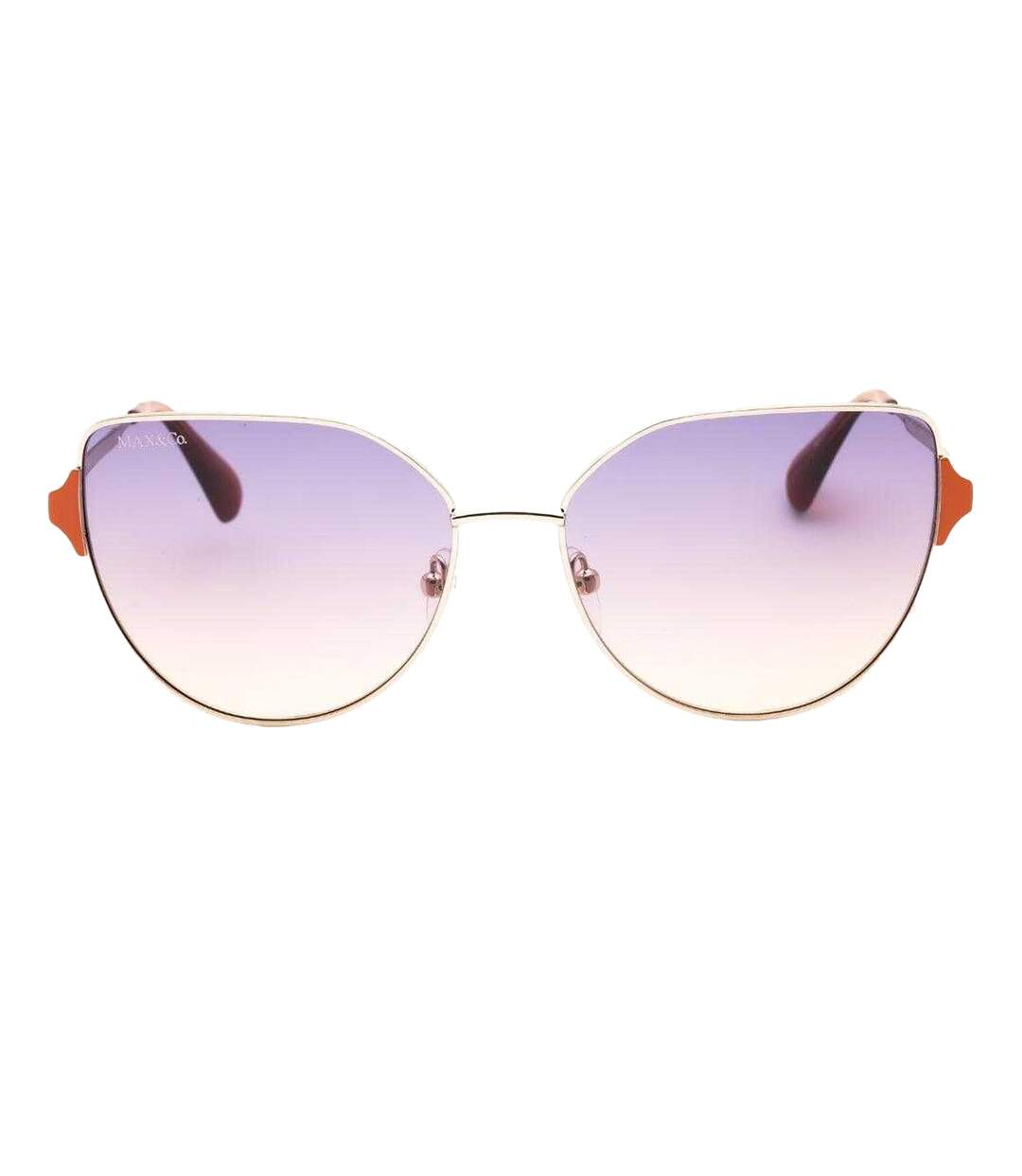 Lunettes De Soleil Motif/style Dégradé Femme Taille Unique Jaune Or Violet Clair Max & Co-1