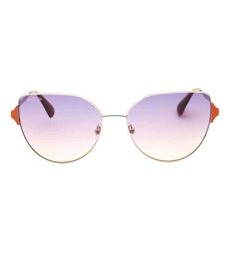 Lunettes De Soleil Motif/style Dégradé Femme Taille Unique Jaune Or Violet Clair Max & Co
