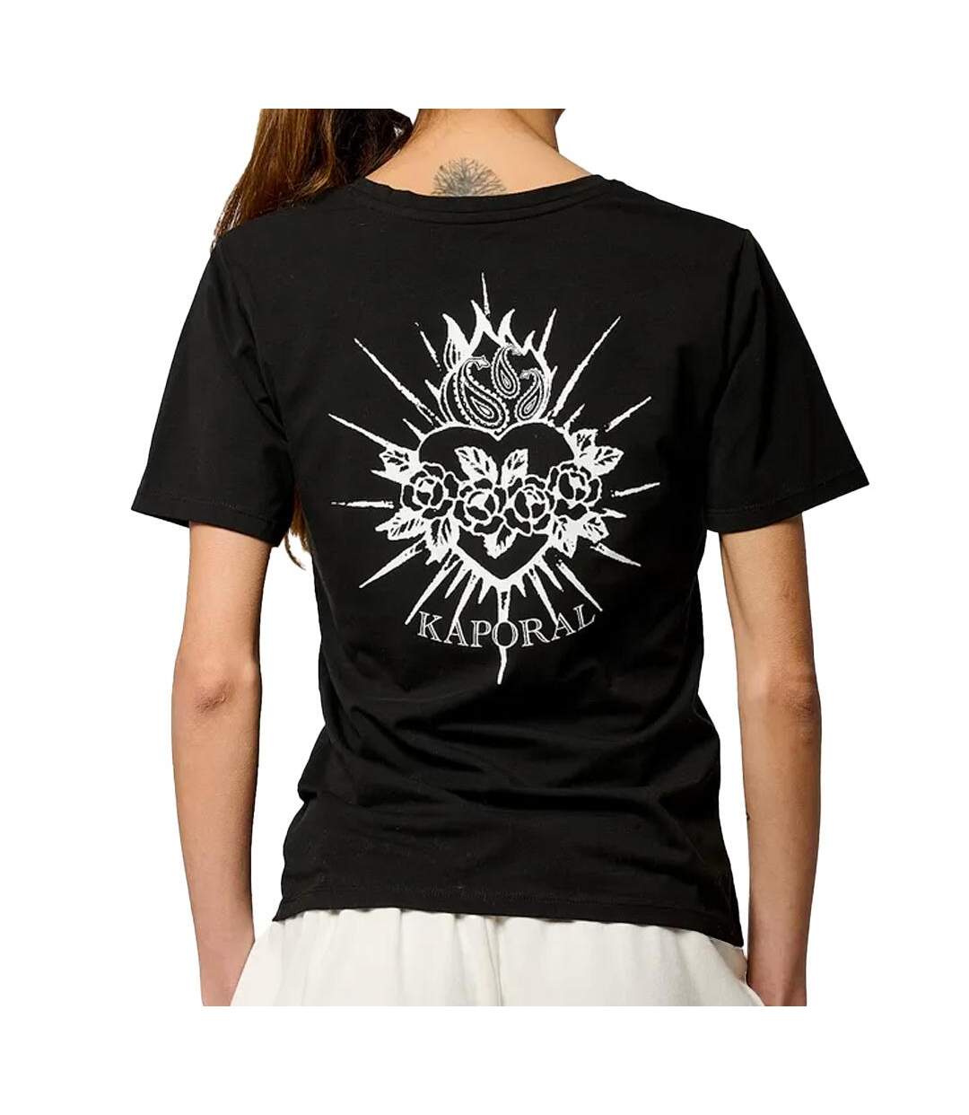 T-Shirt noir femme kaporal valm - m-2