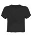 Womens/ladies 50th One Colour Eddie Iron Maiden Crop Top Charcoal Amplified-2