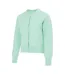 Womens/ladies Spandex Button Cardigan Green Miso-3