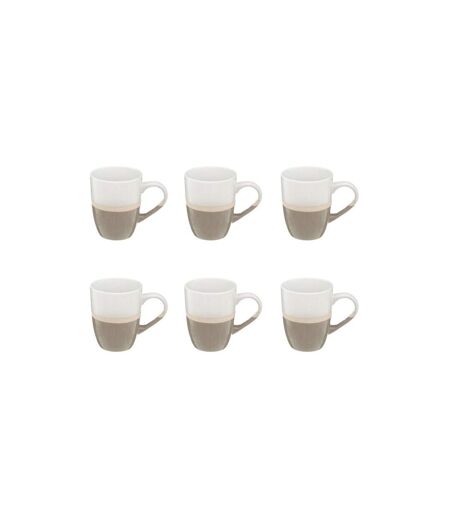 Lot de 6 Mugs Design Sofia 33cl Gris