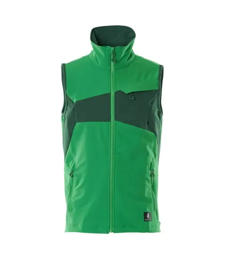 Mens Accelerate Two Tone 4 Way Stretch Lightweight Gilet Grass Green Green Mascot