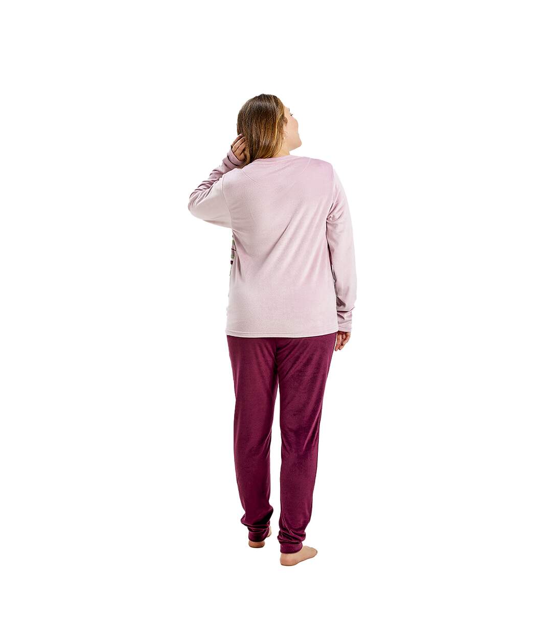 Winter pajamas long sleeve velvet MU5 women