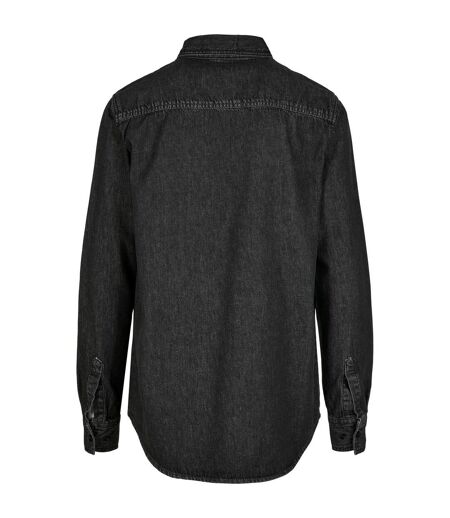 Unisex Adult Denim Shirt Black Washed Build Your Brand