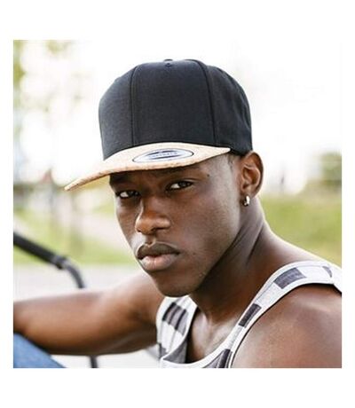 Flexfit By  Unisex Cork Snapback Cap Black Yupoong