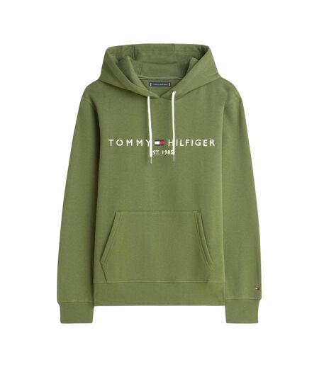 Mens Logo Hoodie Pine Tommy Hilfiger