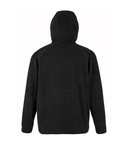 Result Genuine Recycled Mens Hooded Fleece Jacket (Black)
