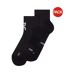 Pack Of 2  Unisex Adult Core Sports Socks  Black On Running-1