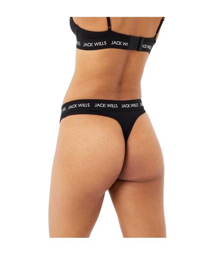 Lot De 3  Strings Motif/style Logo Deptford Femme Blanc Gris Noir Jack Wills