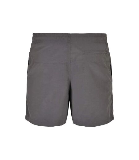 Short De Bain Motif/style Bloc Homme Gris Foncé Urban Classics