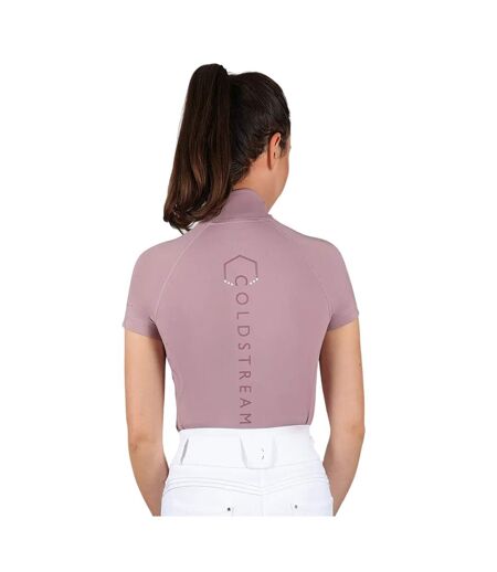 Top de sous-couche à manches courtes midlem femmes/ladies rose poussiéreux Coldstream