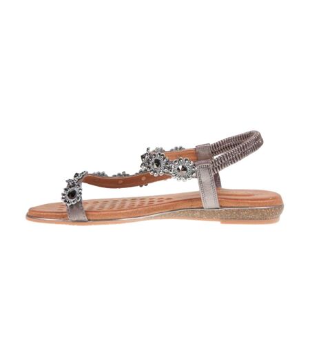 Sandales Charlotte Femme Étain Lunar