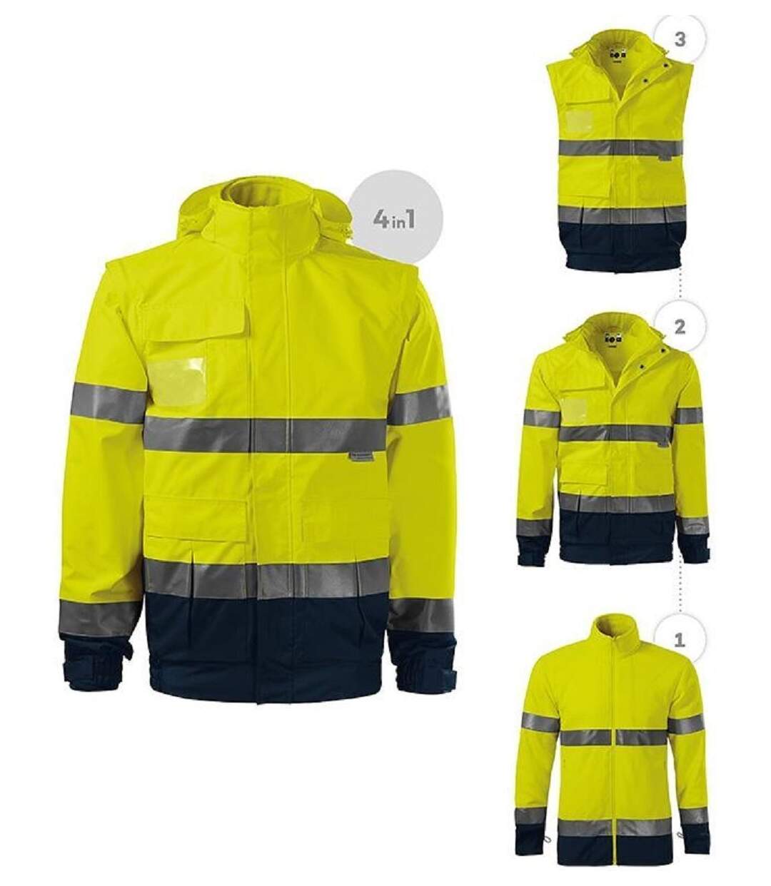 Veste haute visibilité 2 en 1 - Unisexe - MF5V2 - orange fluo-2